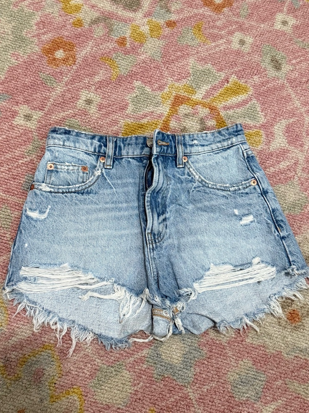 Zara Light Blue Denim Shorts
